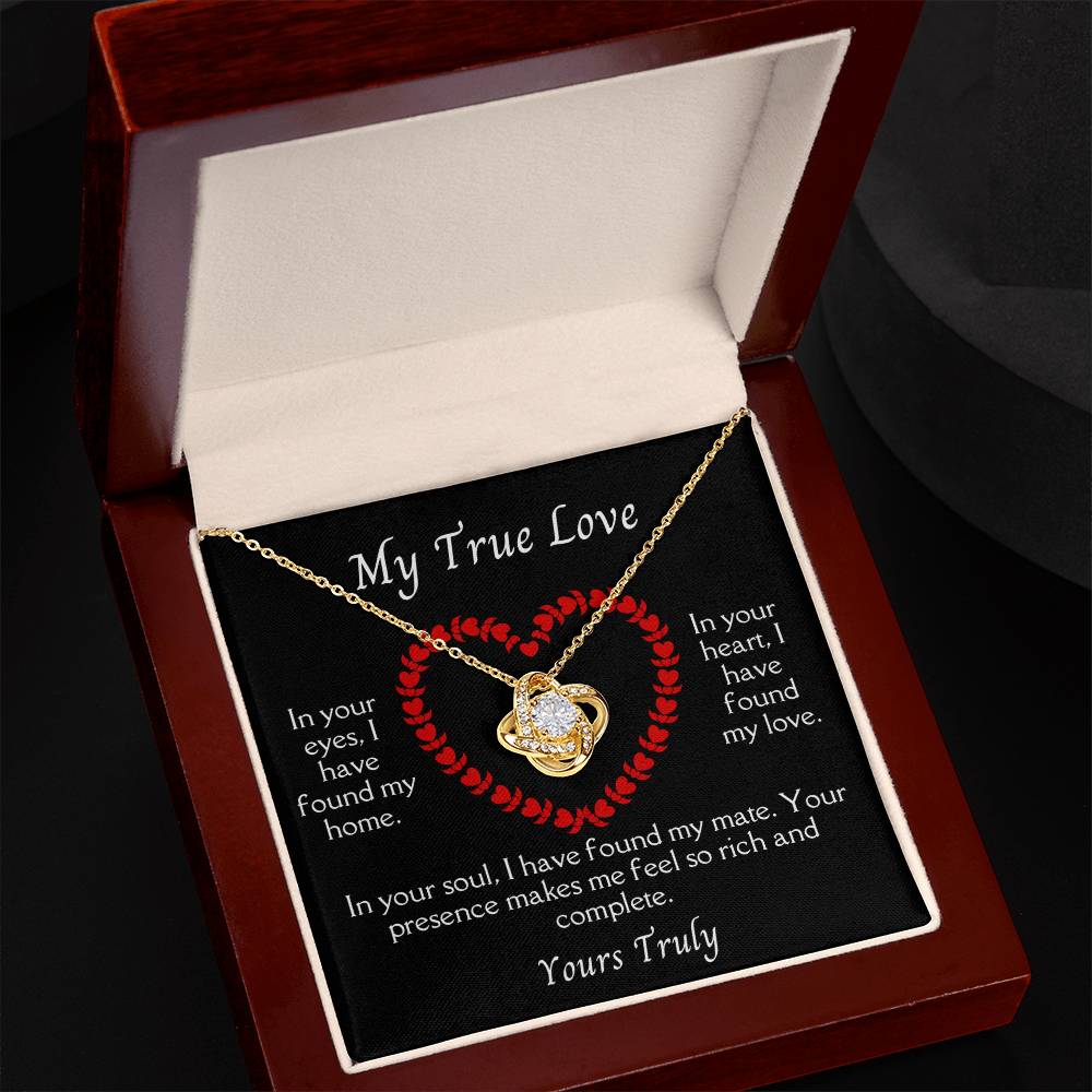 My TRUE LOVE: The Love Knot Necklace - a timeless symbol of eternal connection and unbreakable bonds