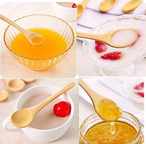 10Pcs/Set Wooden Bamboo Teaspoons