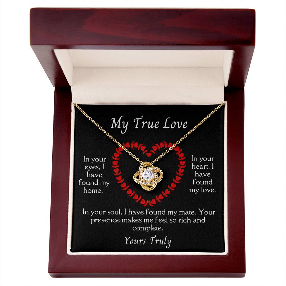 My TRUE LOVE: The Love Knot Necklace - a timeless symbol of eternal connection and unbreakable bonds