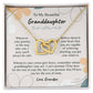 To My Beautiful Granddaughter...Love, Grandpa - Interlocking Hearts Necklace