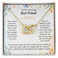 To My Amazing Best Friend - Interlocking Hearts Necklace