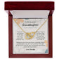 To My Beautiful Granddaughter...Love, Grandpa - Interlocking Hearts Necklace