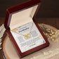 To My Beautiful Granddaughter...Love, Grandpa - Interlocking Hearts Necklace
