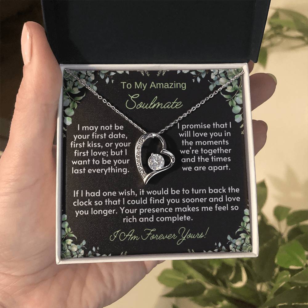 To My Amazing SOULMATE: The Forever Love Necklace - a radiant tribute to the timeless connection with your amazing soulmate.